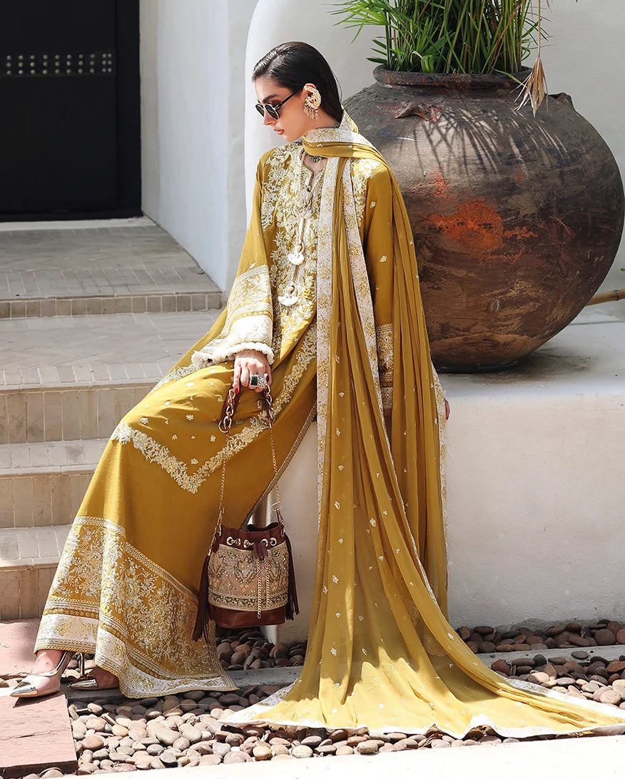 Nuvera by Mushq | Unstitched Embroidered Raw Silk Formal Collection'26 (ROSALLE CROWN)