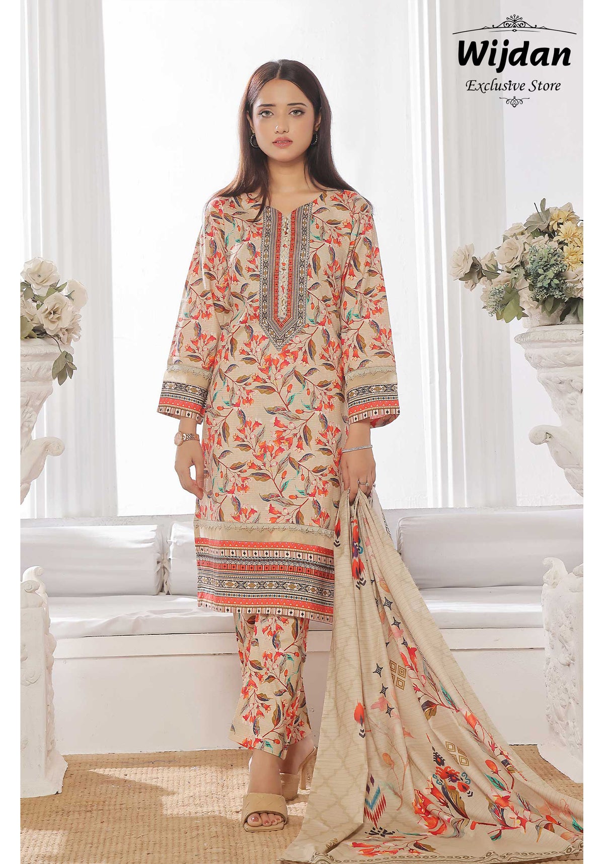 Designer Lawn 3PC Printed Collection D-55