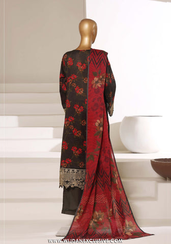 Sadabahar Signature Stitched Embroidered Lawn Collection - 2026 (DEEP CHARCOAL)
