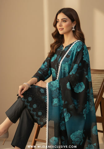 Wijdan Unstitched Embroidered Viscose Winter Collection - 2025 D-2055