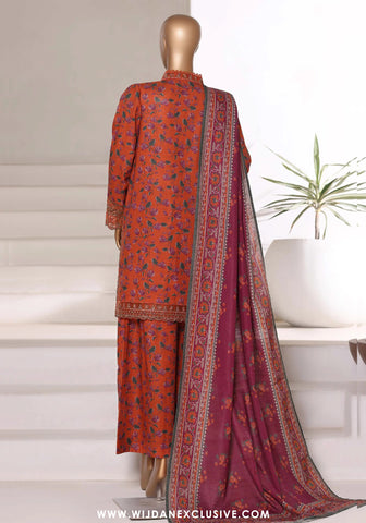 Sadabahar Malika Stitched Embroidered Khaddar Collection - 2025 (RUST)