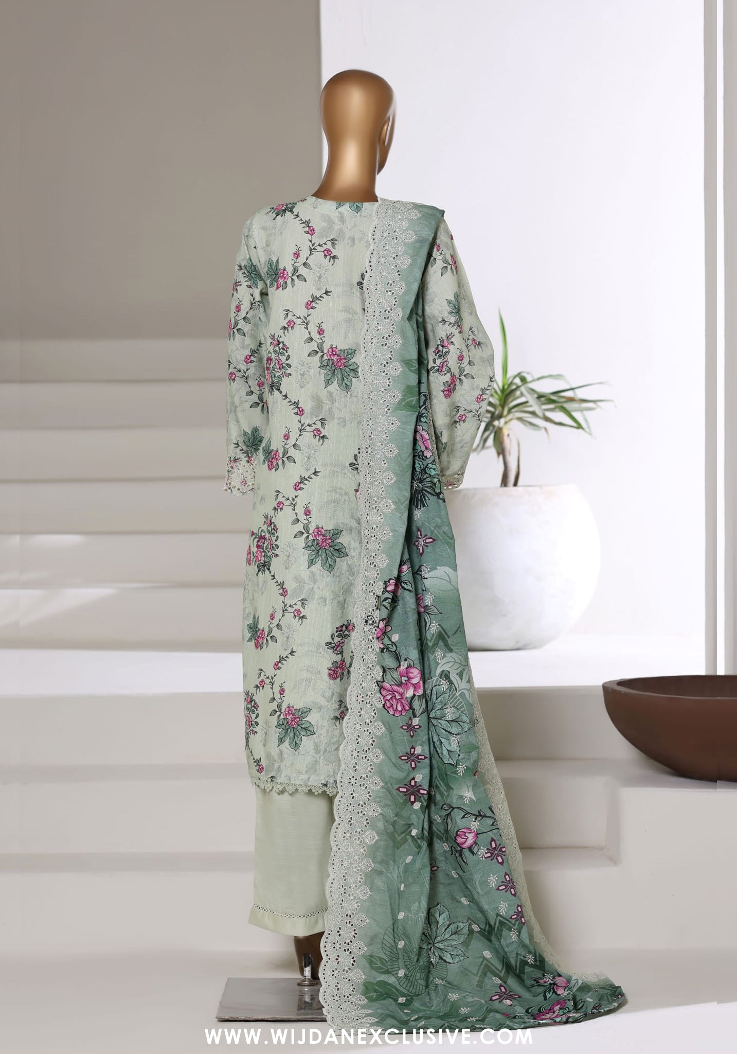 Sadabahar Stitched Laser Fusion Chikankari Khaddar Collection - 2025 (PISTA)