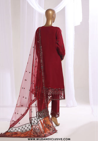 Mahpara by Sadabahar | Stitched Festive Embroidered Organza Vol-01 Collection - 2025 (RED)