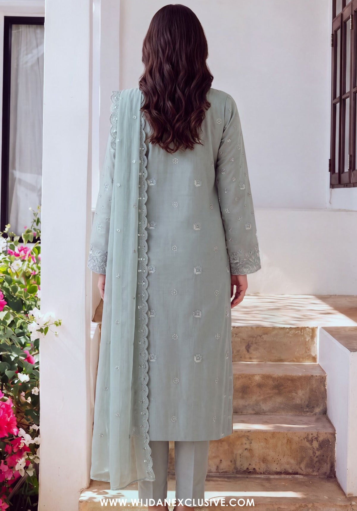Chand Tara by Wijdan | Unstitched Exclusive Emb Cutdana Jacquard Collection'26 (D-05)