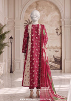 A Flowy Cut by HZ Textile | Stitched Printed & Emb Silk Collection'26 (D-05)