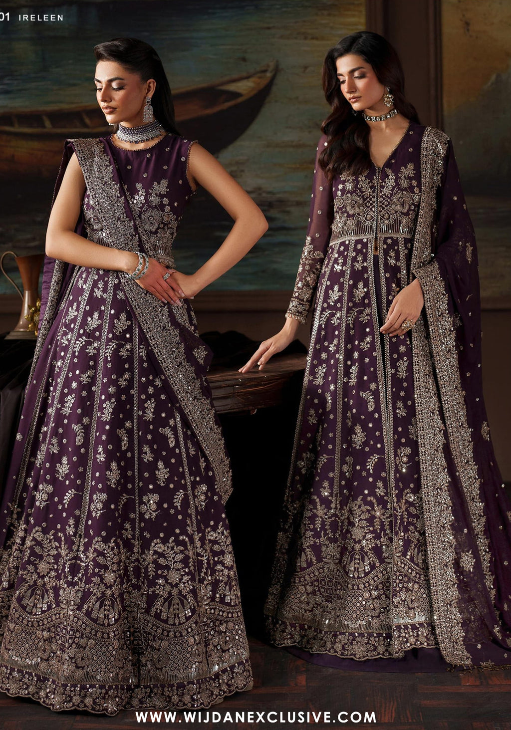 Zarif Unstitched Premium Chiffon Collection - 2025 ZRF-01-IRELEEN