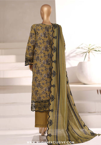 Sadabahar Signature Stitched Embroidered Khaddar Collection - 2025 (MEHNDI)