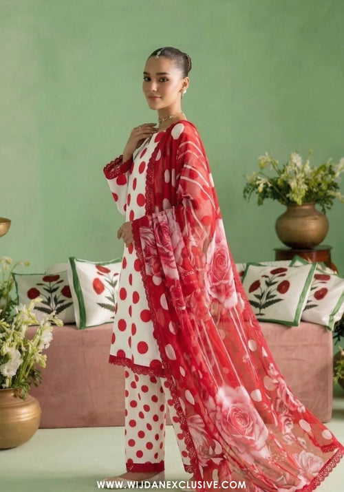 A Dots by Aalaya | Unstitched Printed Lawn Vol-02 Collection - 2026 (D-05)