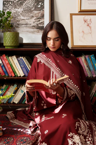 RajBari Stitched Eid Pret Exclusive Embroidered 3PC Collection - 2026 (MEHER)