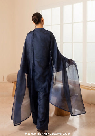 Casual Lite Janaan Stitched Premium Silk Viscose Drop-I (MIDNIGHT BLOOM)