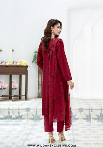 Gulkari by Wijdan | Unstitched Embroidered Cotton Chikankari Collection - 2025 (MAAHRU)