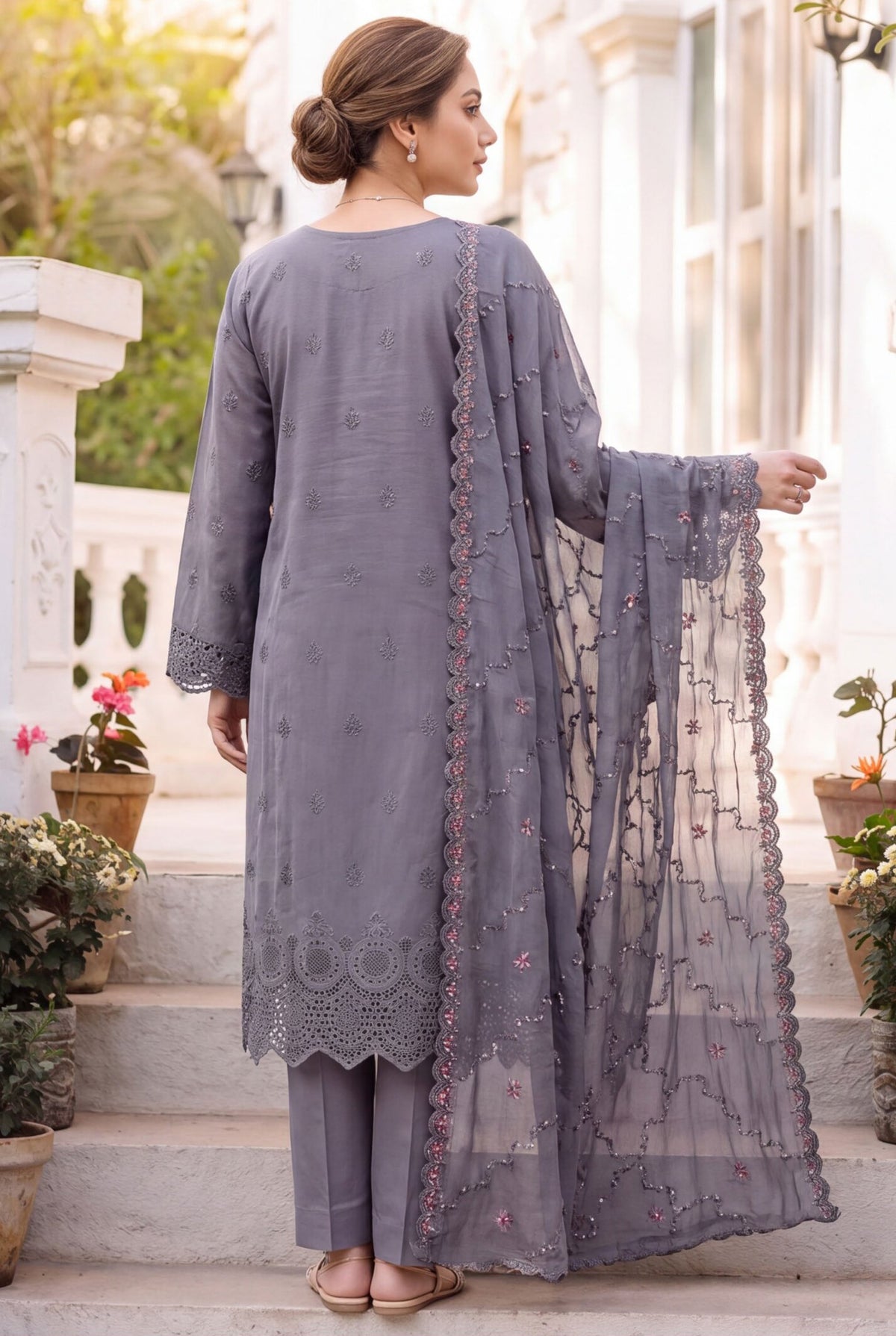 Kavya Gold by Wijdan | Unstitched Cotton Embroidered Collection - 2026 (D-05)