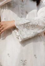 White Luxe by Amna Khadija | Stitched 2pc Embroidered Cotton Collection - 2026 (D-05)