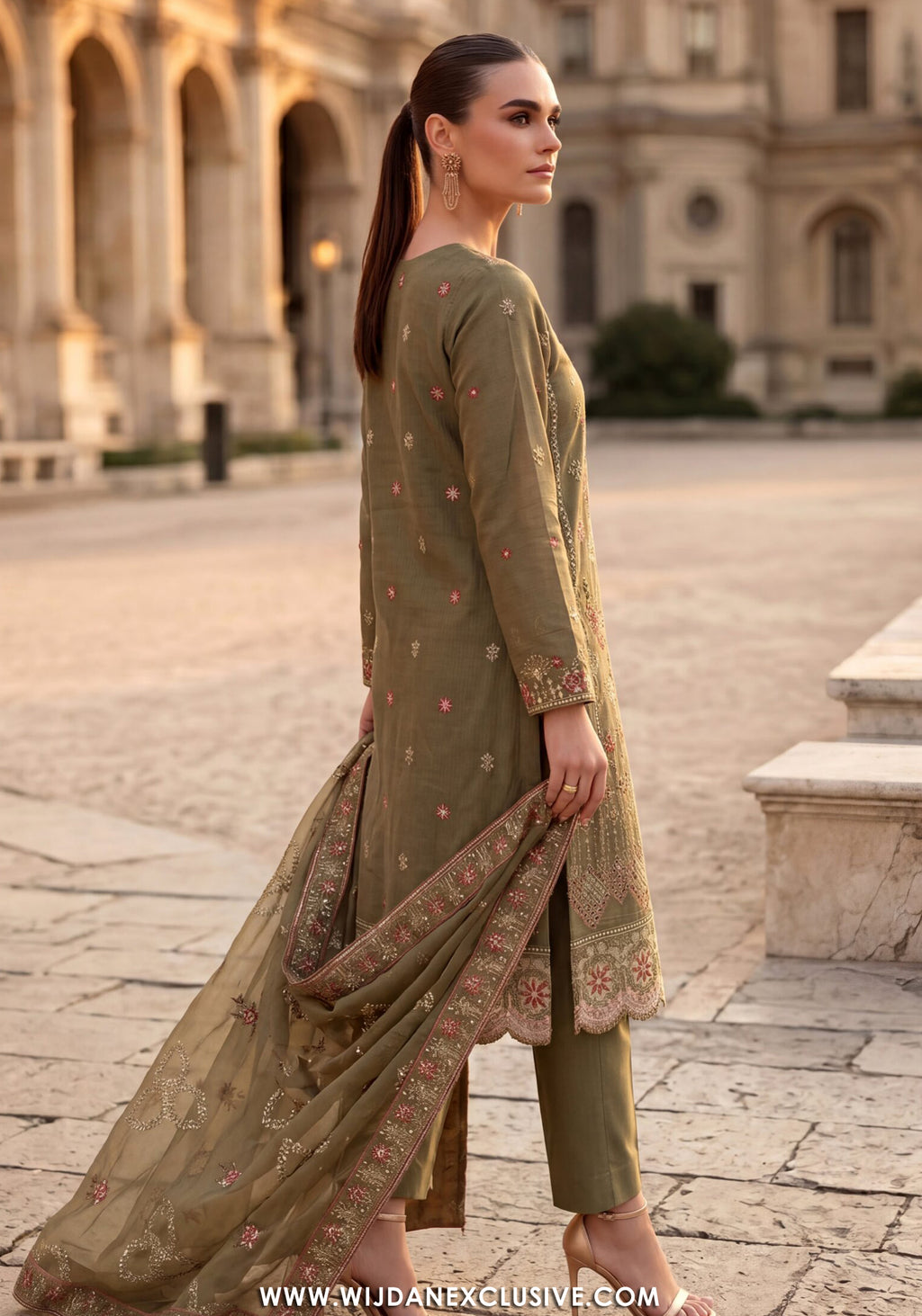 Dhamak by Wijdan | Unstitched Exclusive Formal Bana Dora Embroidered Collection - 2026 (D-05)