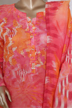 Sadabahar Stitched Printed Shimmered Cambric Summer Collection - 2025 (Pink)