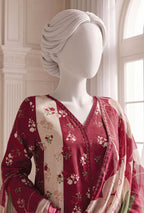 A Flowy Cut by HZ Textile | Stitched Printed & Emb Silk Collection'26 (D-05)