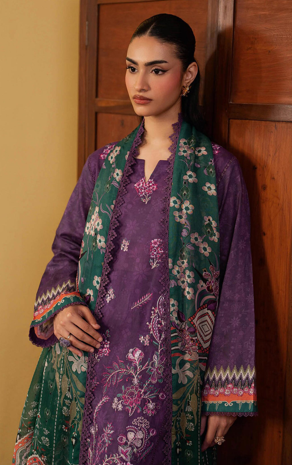 Mashaal by Ramsha | Unstitched Luxury Lawn Vol-16 Collection - 2026 (D-05)