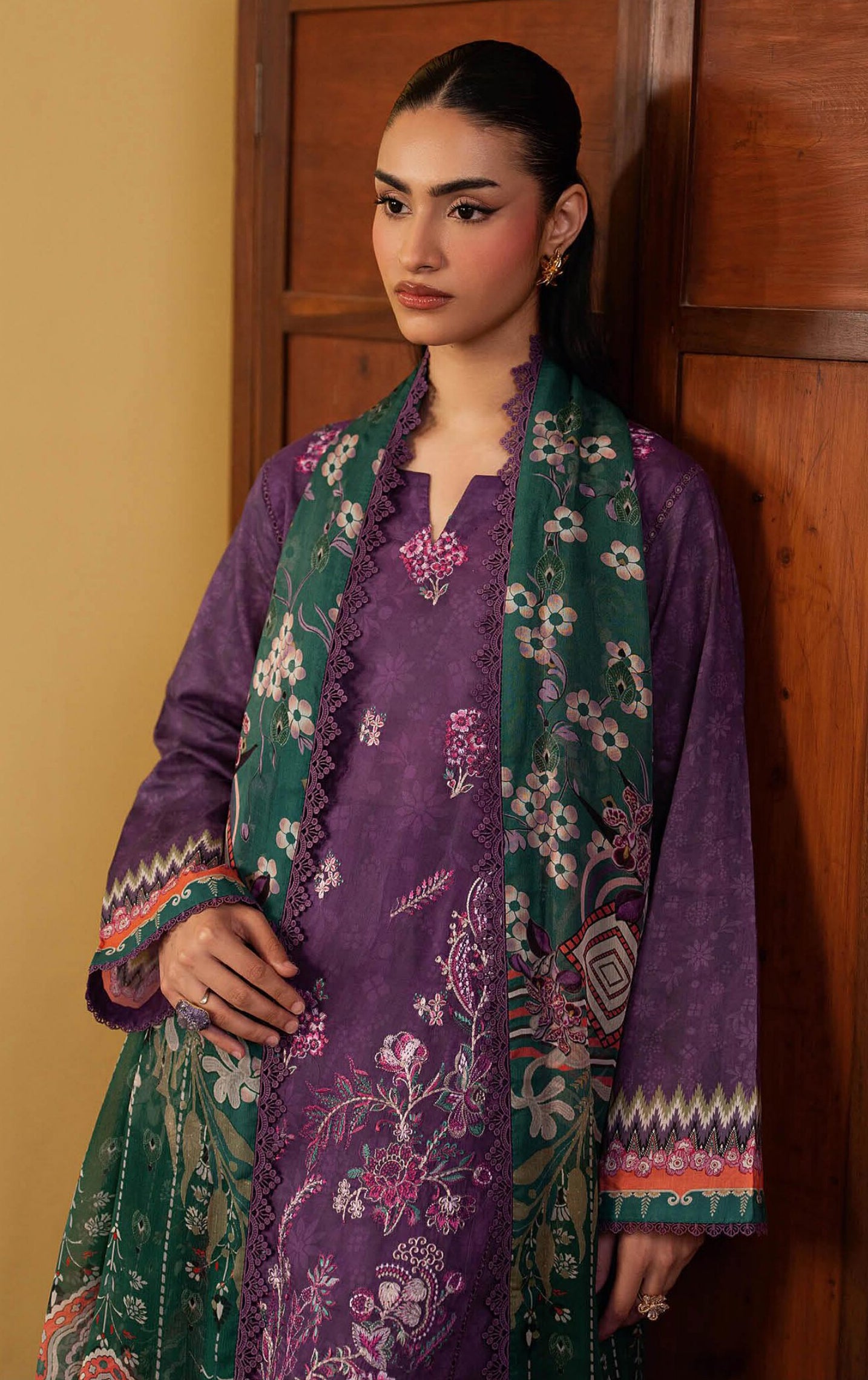 Mashaal by Ramsha | Unstitched Luxury Lawn Vol-16 Collection - 2026 (D-05)