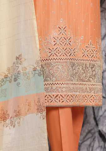 HZ Turkish Unstitched Jacquard Embroidered Vol-II Collection - 2025 TJE-102-B