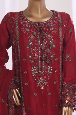 Mahpara by Sadabahar | Stitched Festive Embroidered Organza Vol-01 Collection - 2025 (RED)