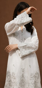 White Luxe by Amna Khadija | Stitched 2pc Embroidered Cotton Collection - 2026 (D-05)