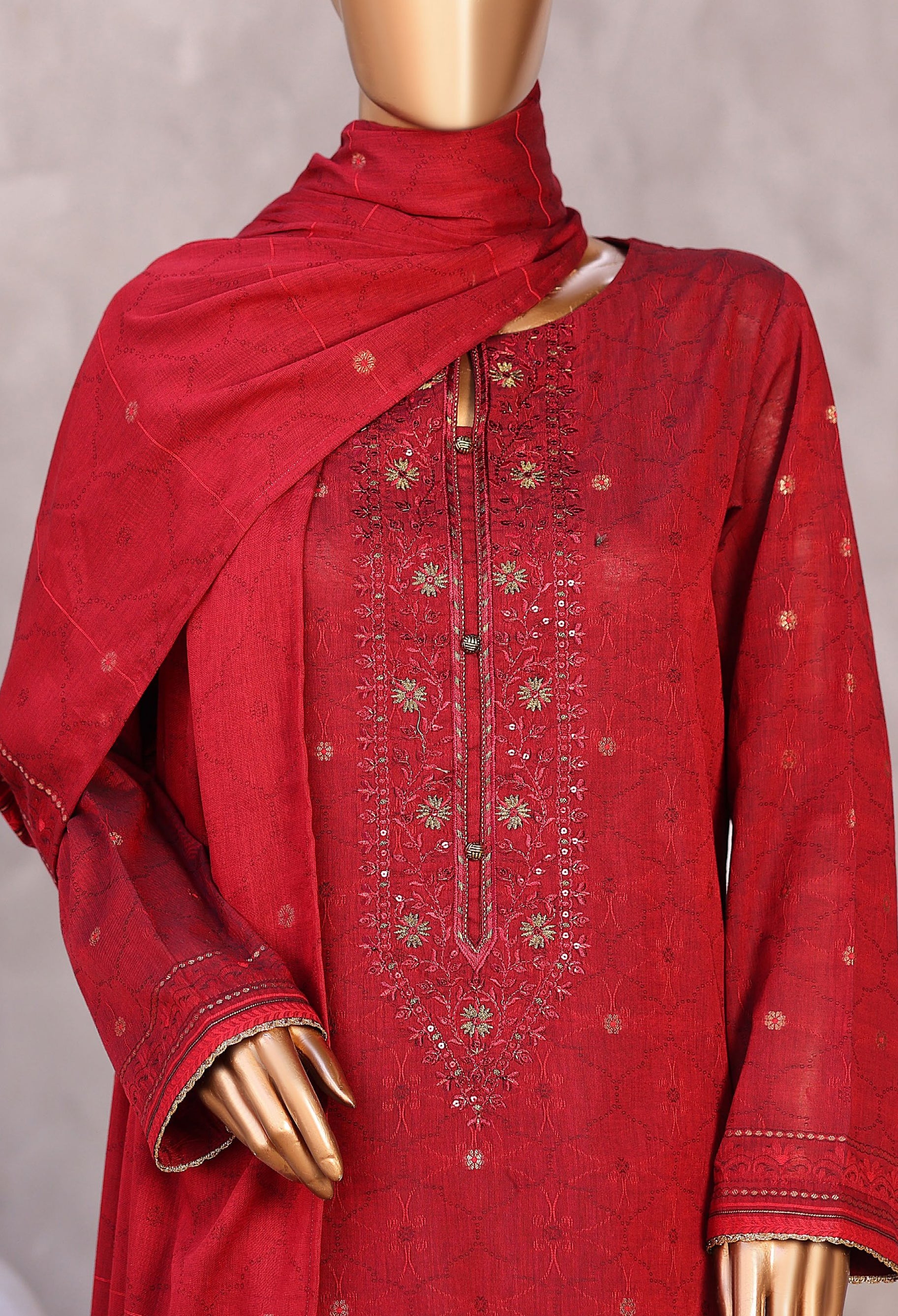 HZ Valencia Jacquard Embroidered Unstitched Lawn Collection - 2026 (VJE-7106)