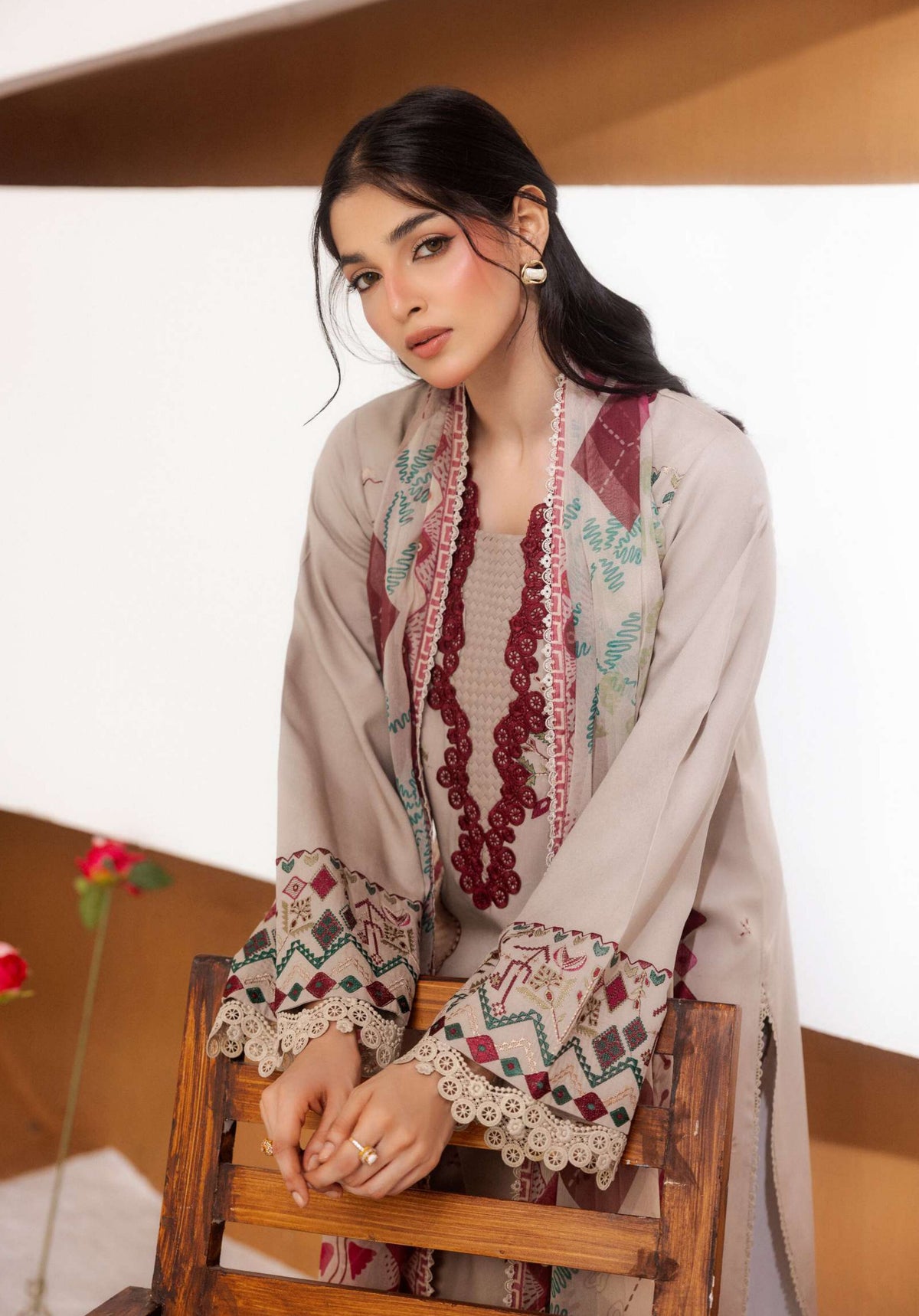 Zync by Florent | Unstitched Intermix Embroidered Viscose Collection'26 (D-05)