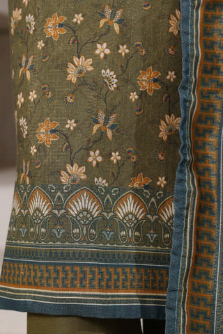 Sadabahar Stitched Printed Khaddar Shimmer Vol-II Collection - 2025 (MEHNDI)