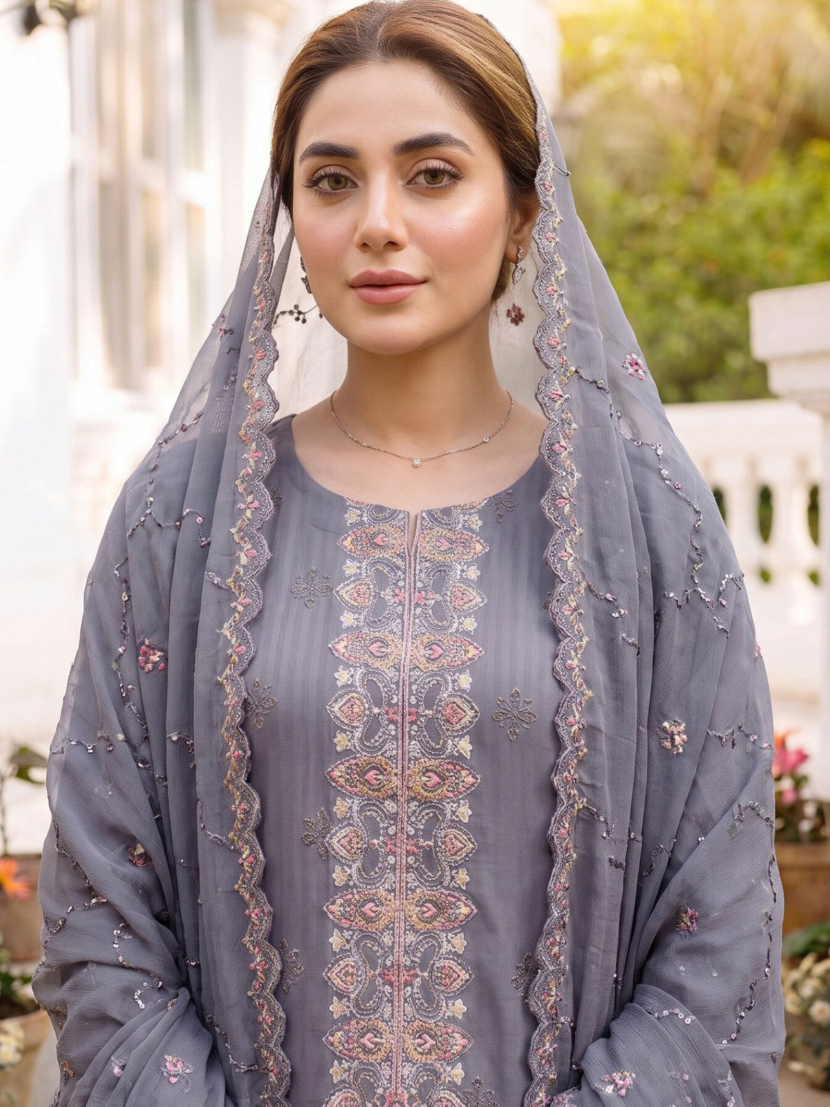 Kavya Gold by Wijdan | Unstitched Cotton Embroidered Collection - 2026 (D-05)