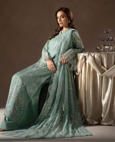 Afsanah by Lamisah | Unstitched Luxury Chiffon Formal Collection - 2025 (MINT WHISPER)