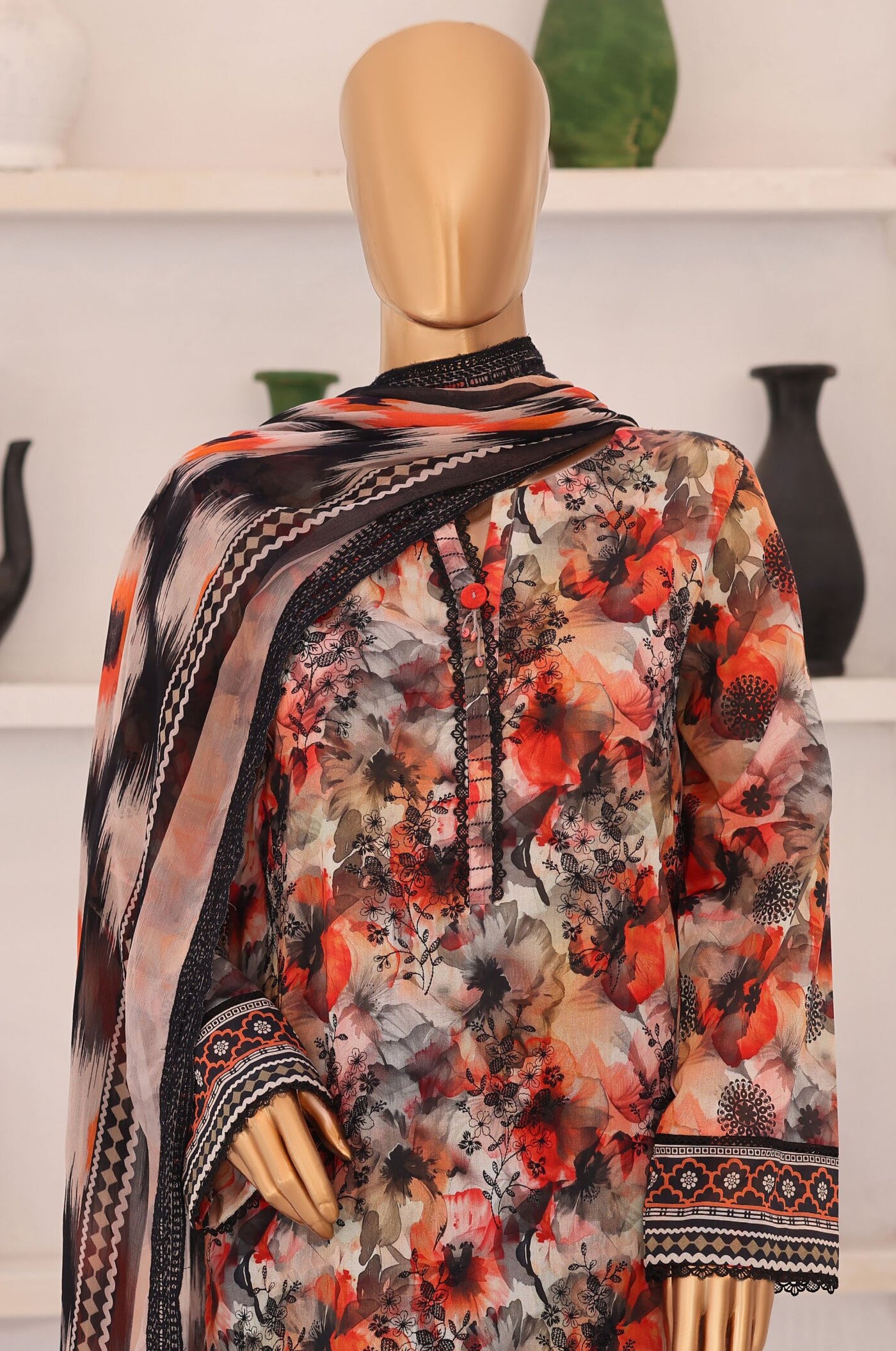 HZ Premium Chikankari Unstitched Printed Embroidered Vol-02 Collection - 2026 (PCE-655)