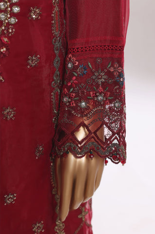 Mahpara by Sadabahar | Stitched Festive Embroidered Organza Vol-01 Collection - 2025 (RED)