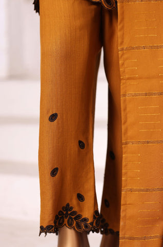 Vybe by Sadabahar | Stitched 3PC Dhanak Co-Ords Collection - 2025 (MUSTARD)