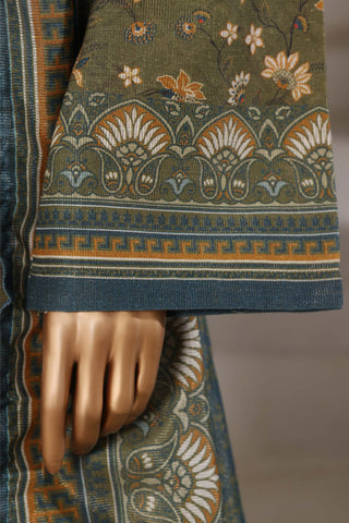 Sadabahar Stitched Printed Khaddar Shimmer Vol-II Collection - 2025 (MEHNDI)