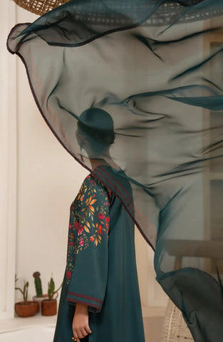 Casual Lite Gul e Jana Stitched Premium Printed Silk Viscose Drop-II (VERDANT BLOOM)