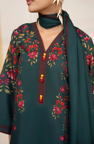 Casual Lite Gul e Jana Stitched Premium Printed Silk Viscose Drop-II (VERDANT BLOOM)