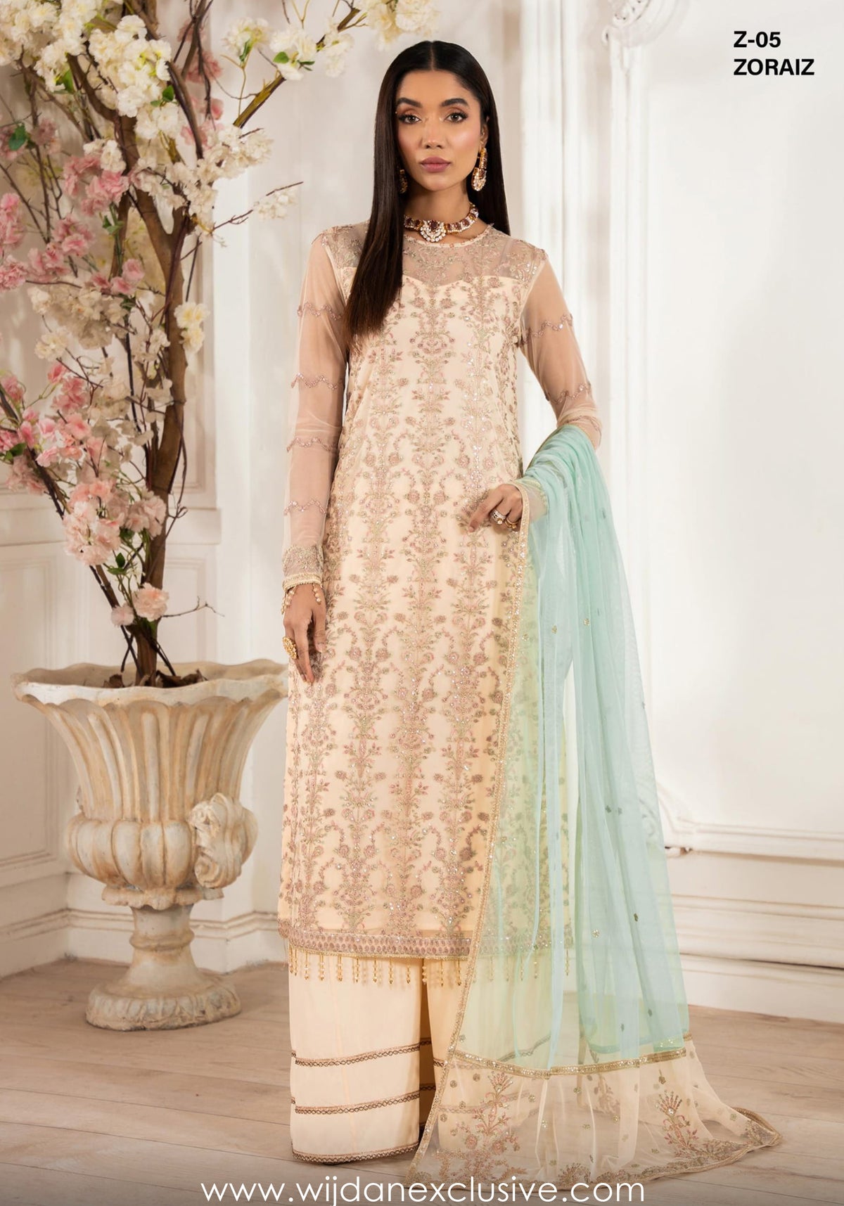 Heer Un-Stitched Formals Collection'25 by Zarif Z-05 ZORAIZ