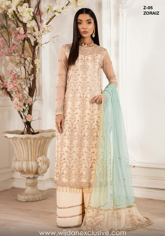 Heer Un-Stitched Formals Collection'25 by Zarif Z-05 ZORAIZ