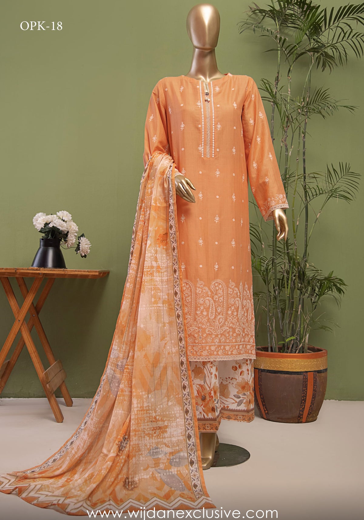 HZ Oriental Printkari Bana Dora Embroidered Lawn Collection'25 D-05