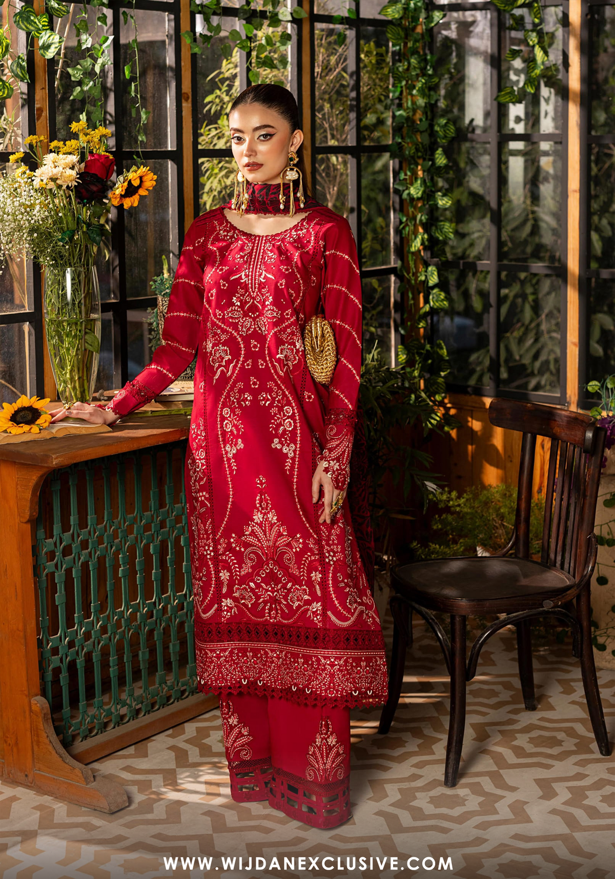 Roses De Feu Luxury Embroidered Lawn - 2025 by Sahane CT-03-ROSEE