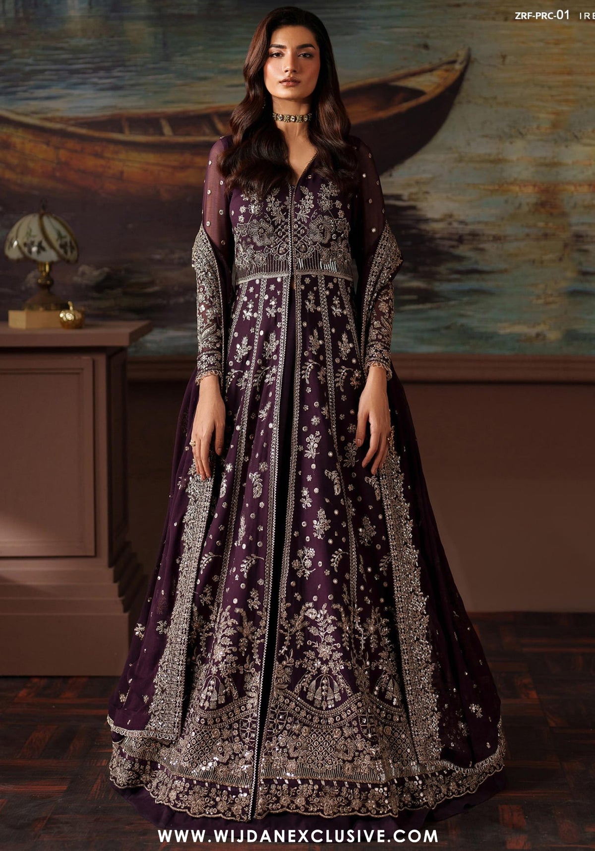 Zarif Unstitched Premium Chiffon Collection - 2025 ZRF-01-IRELEEN