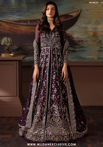 Zarif Unstitched Premium Chiffon Collection - 2025 ZRF-01-IRELEEN