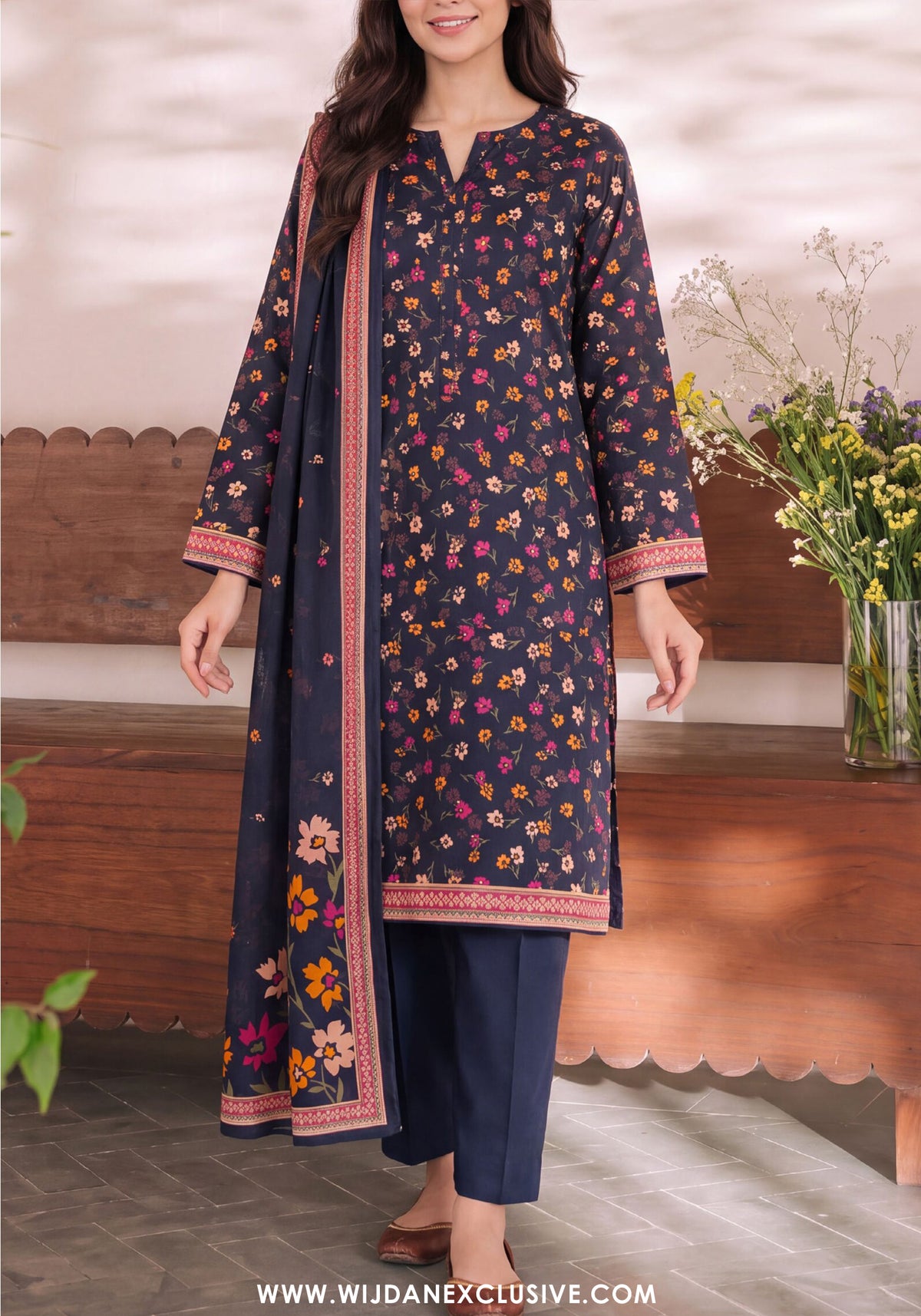 VS Daman Unstitched Exclusive Cambric Printed Vol-01 Collection - 2026 (D-001)