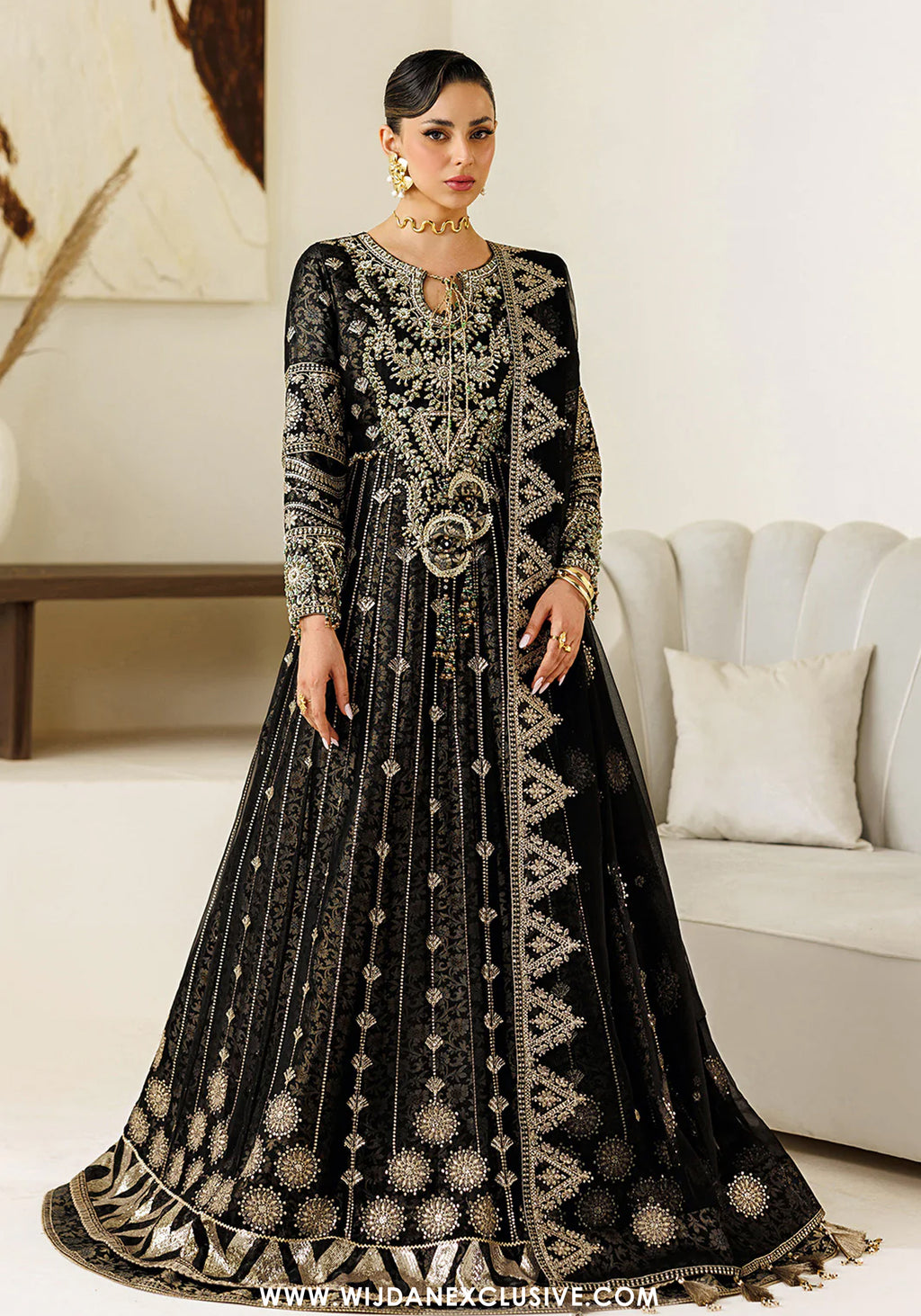 Aymal by Alizeh | Unstitched Formal Handcrafted Bamber Chiffon Edit'26 (BLANC)