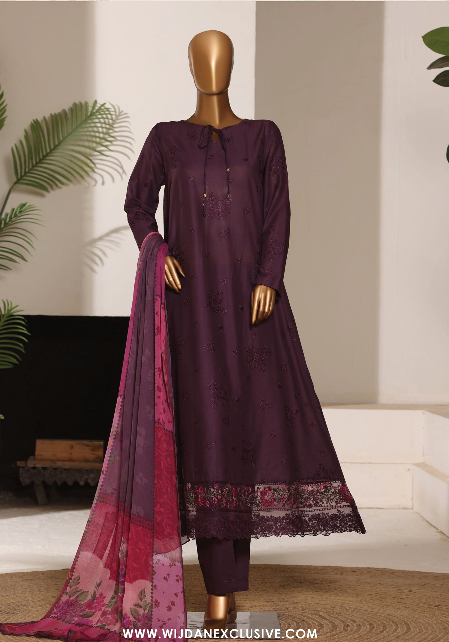 HZ Stitched Casuals Soft Embroidered Frock Collection – 2026 (D-05)