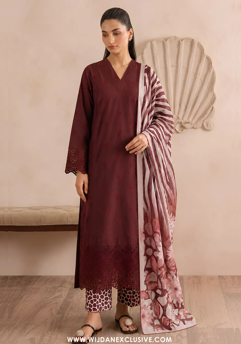 Jeem by  Amna  Khadija | Stitched Chikankari Lawn Collection - 2026 (D-05)