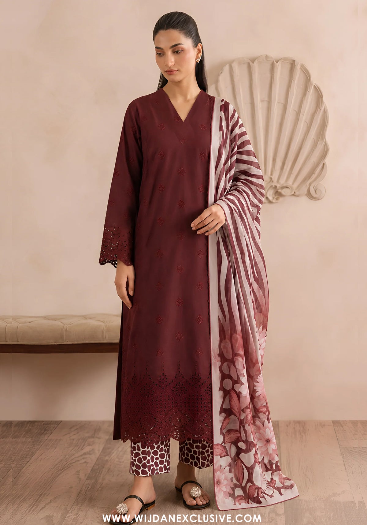 Jeem by  Amna  Khadija | Stitched Chikankari Lawn Collection - 2026 (D-05)