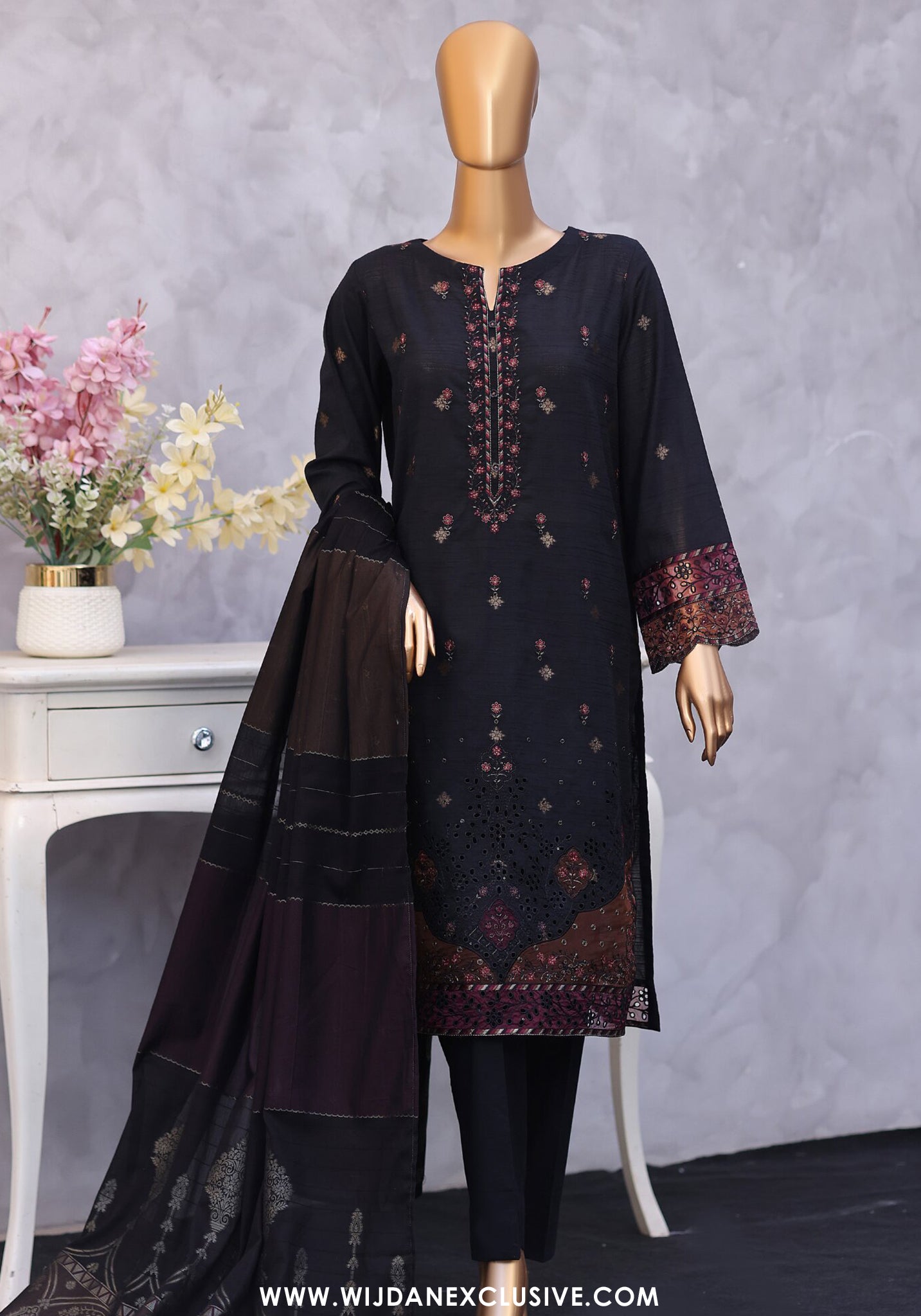 HZ Turkish Jacquard Embroidered Unstitched Vol-01 Collection - 2026 (TJE-7114)