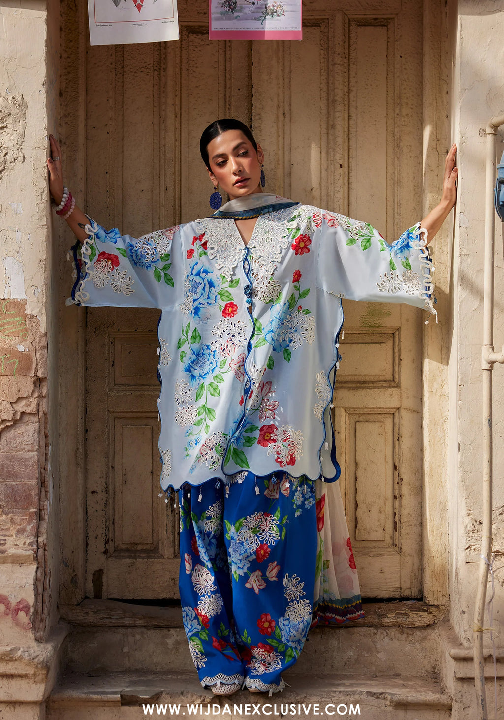 Wildflower by Zaha | Unstitched Festive Lawn Collection - 2026 (BLUE POPPY)