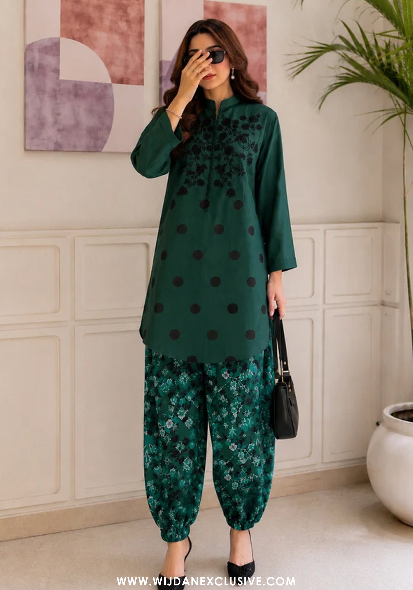 Afsana by Amna Khadija | Stitched 2pc Embroidered Lawn Collection - 2026 (D-04)